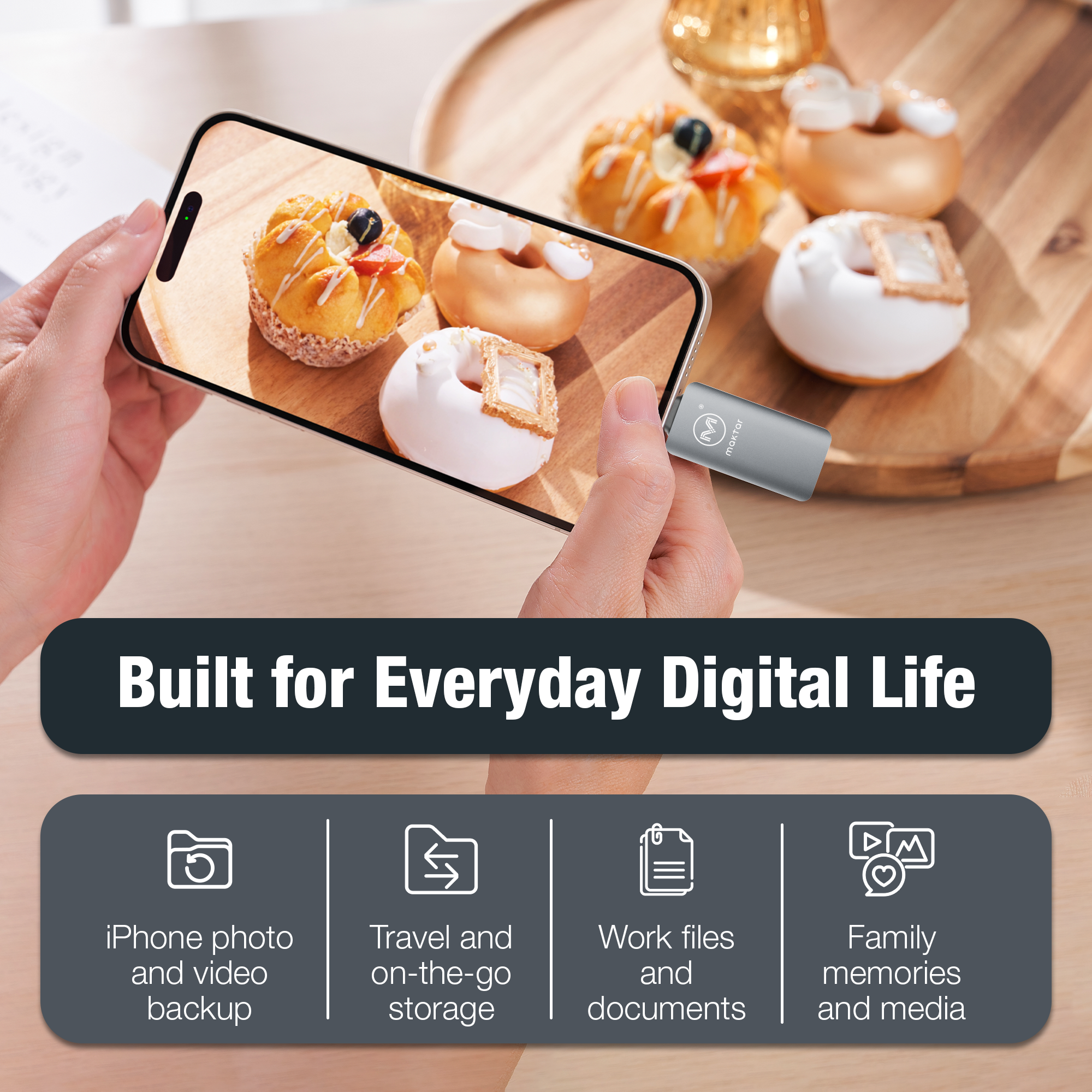 Piconizer 4: Portable Auto-Backup Flash Drive for iOS and Android Devices