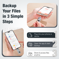 Piconizer 4: Portable Auto-Backup Flash Drive for iOS and Android Devices