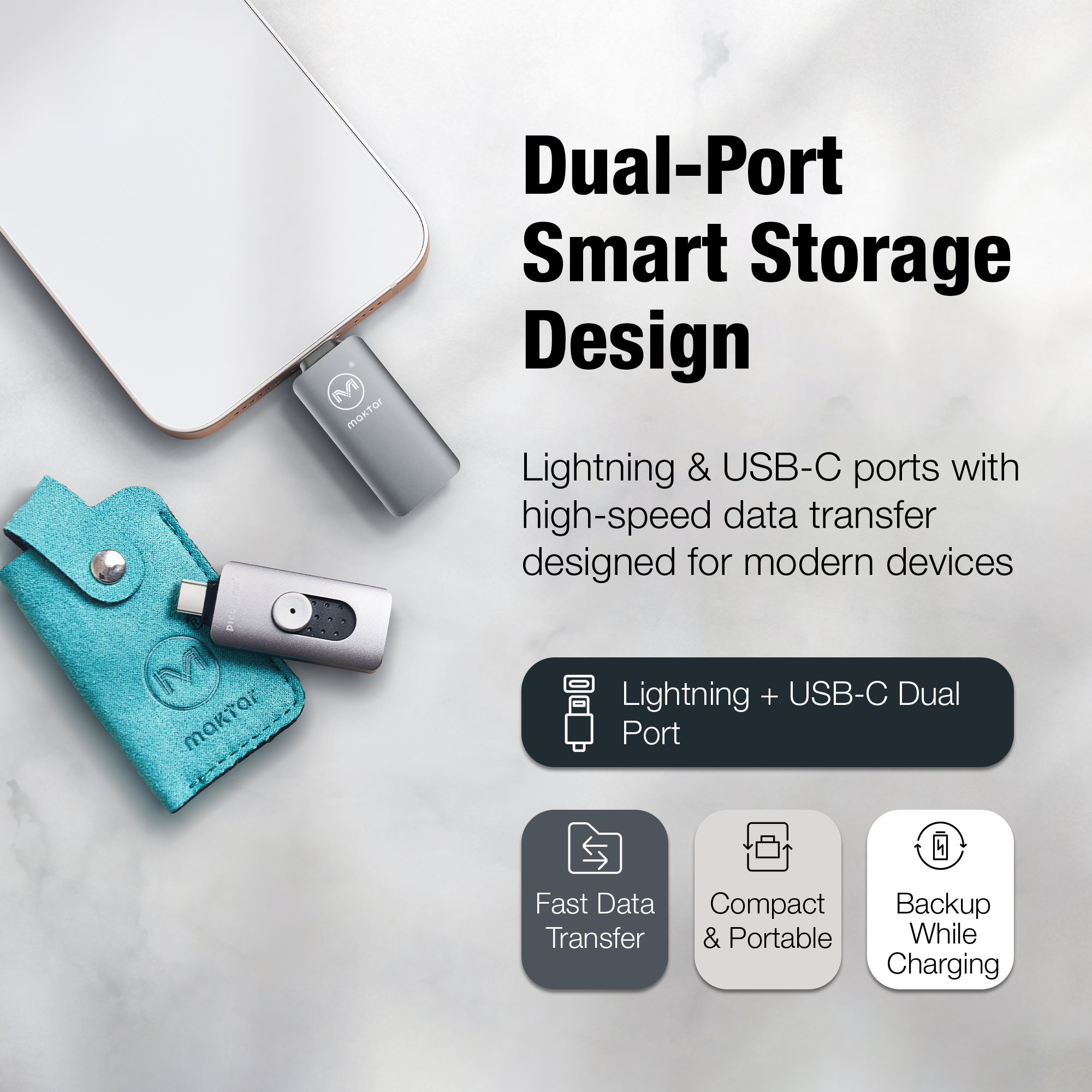 Piconizer 4: Portable Auto-Backup Flash Drive for iOS and Android Devices