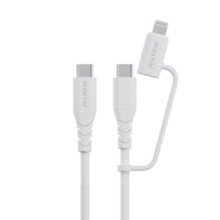 Maktar CCL 2-in-1 USB-C to Lightning Cable, MFi Certified, Nylon Braided, Fast Charging, 60W Output, 1.2m Length