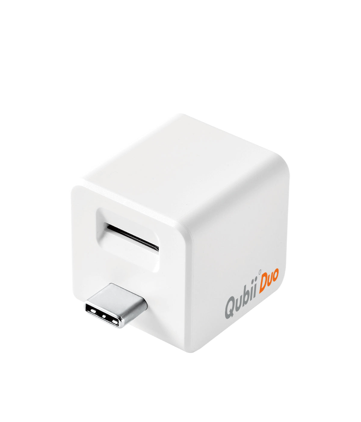 MAKTAR MFi-Certified Qubii Duo USB-C Auto Photo Storage & iPhone Backup While Charging Ends icloud fees. Free APP Apple Android One Button Restore and Backup with Photo Management