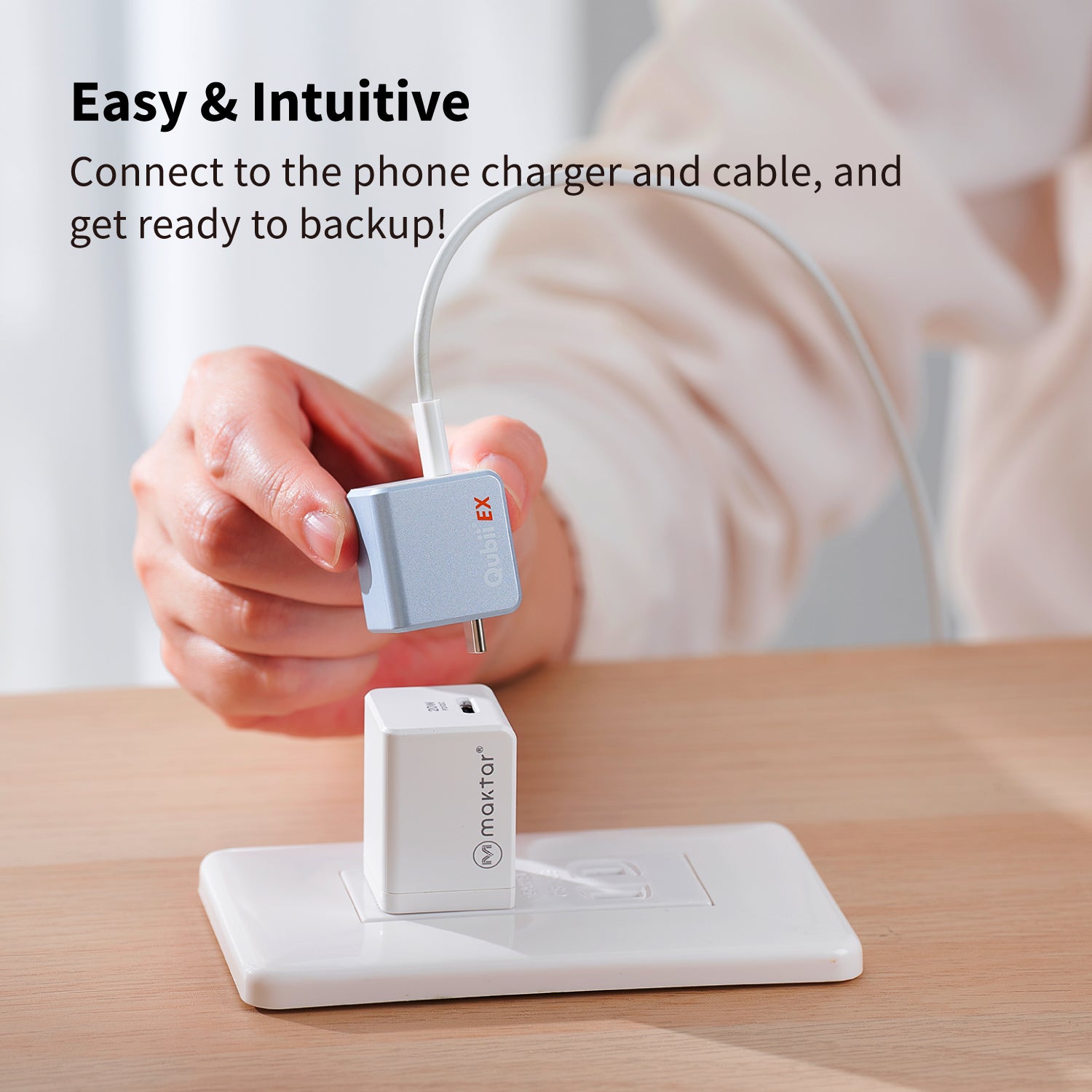 Qubii EX : Ultra Fast USB-C Automatic Backup Cube with capacity