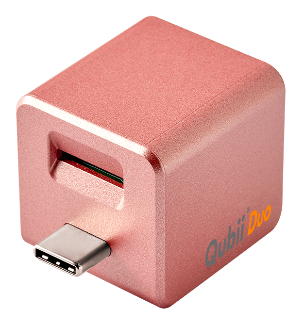 MAKTAR MFi-Certified Qubii Duo USB-C Auto Photo Storage & iPhone Backup While Charging Ends icloud fees. Free APP Apple Android One Button Restore and Backup with Photo Management