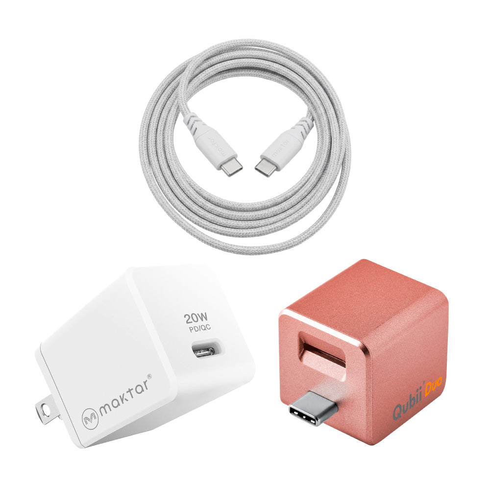 スマホアクセサリー Qubii Auto backup while charging MAKTAR Qubii Duo USB-C — Auto Photo & Video Backup While Charging