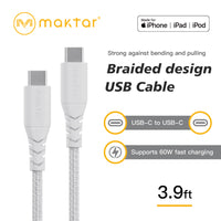 Maktar USB-C to USB-C Braided Cable