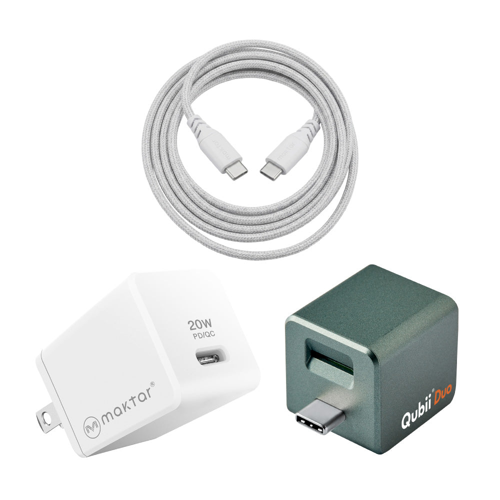 MAKTAR Qubii Duo USB-C — Auto Photo & Video Backup While Charging