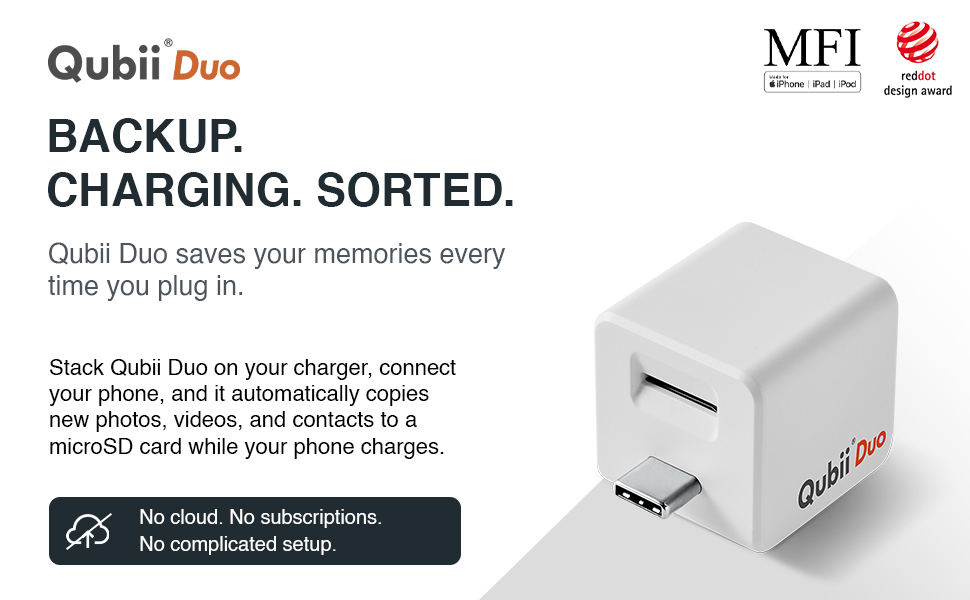 Qubii Duo USB-A backup while charging